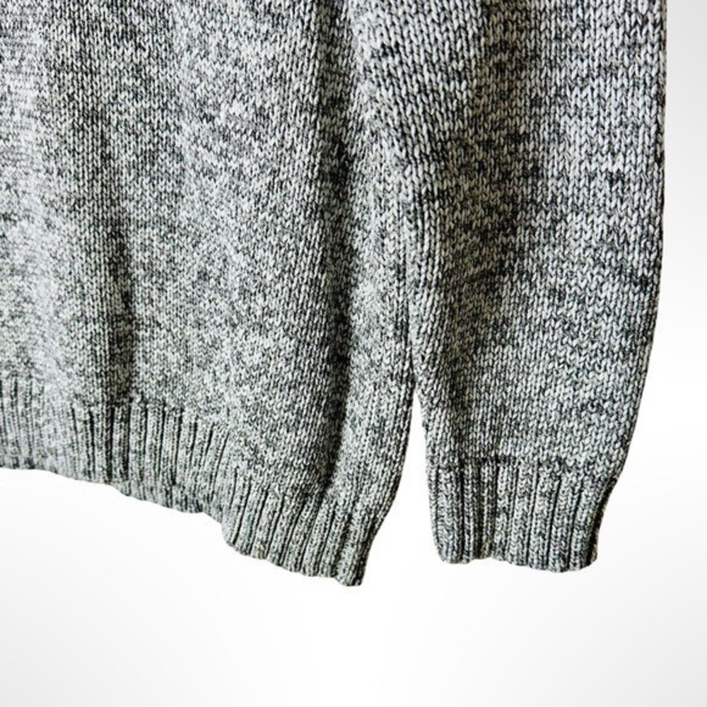 Theory Meridian Gray Marled Knit Sweater Women's Size M 3/4 Sleeve - Picture 6 of 9